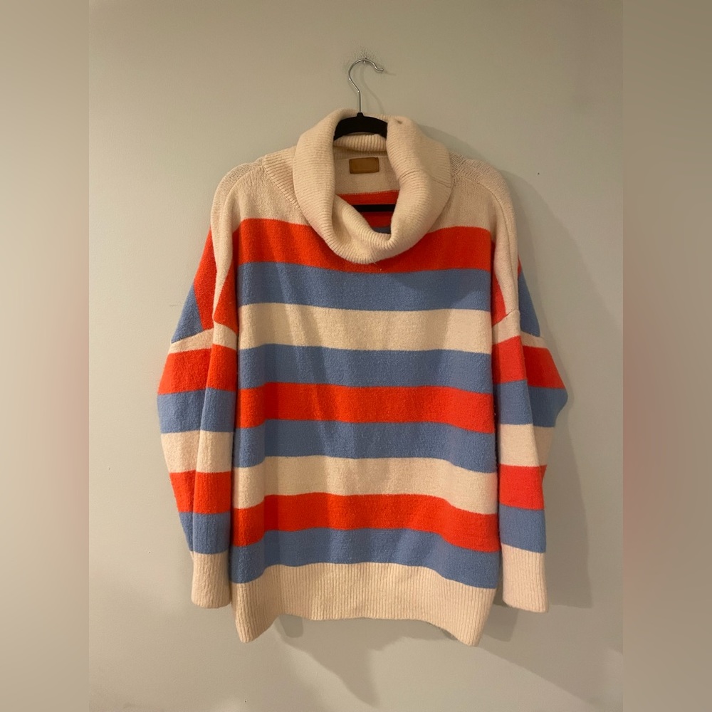 Pol Color Block Turtle Neck Oversized Sweater - image 2